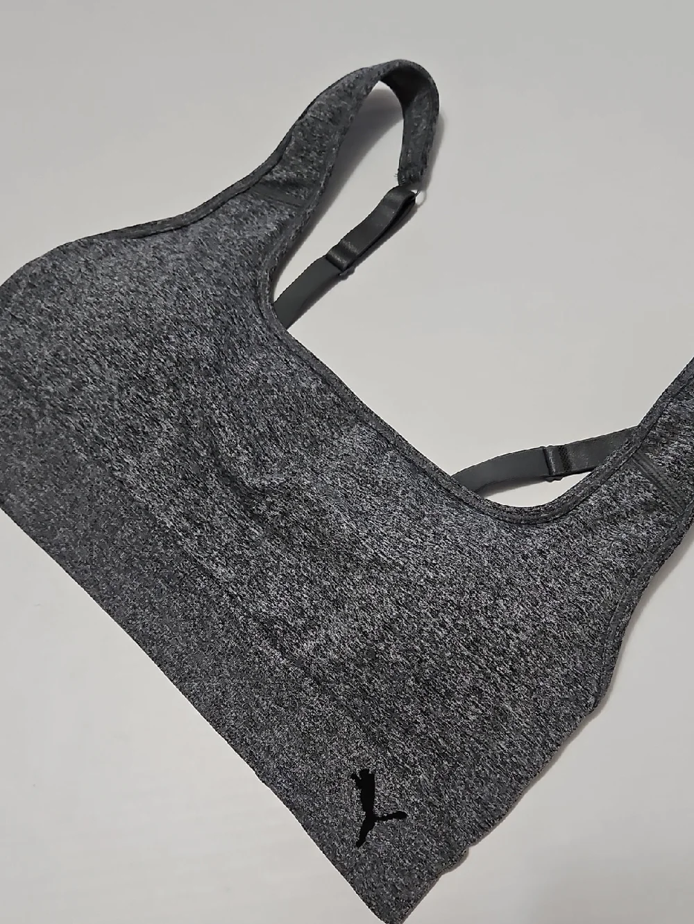 Puma Gray Seamless Adjustable-Strap Sports Bra Size XL